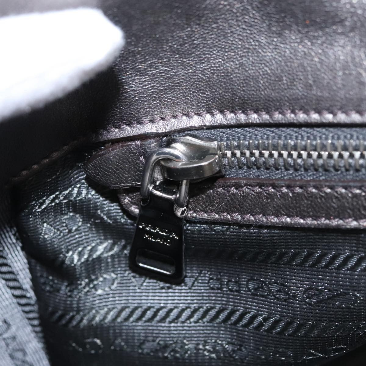 Prada Waves Chain Tote Leather and Tessuto, SILVER, LEATHER, Tote bag