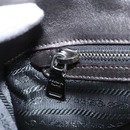 Prada Waves Chain Tote Leather and Tessuto, SILVER, LEATHER, Tote bag