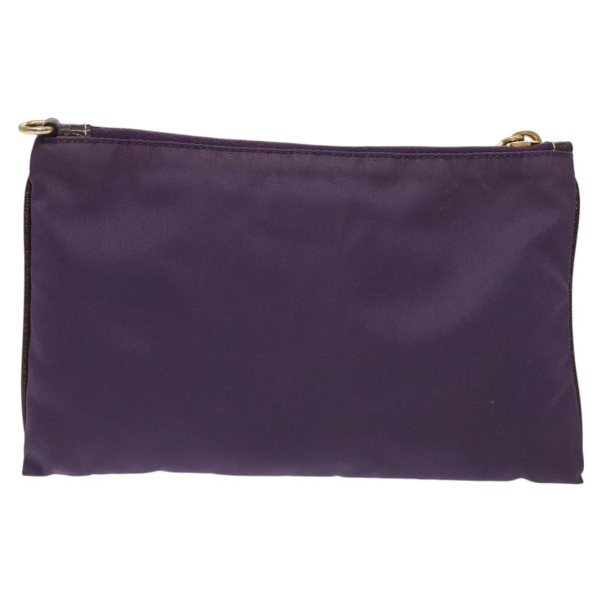 Prada Zip Pouch Tessuto, PURPLE, NYLON, Clutche & pouche