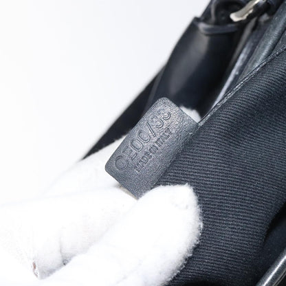 Celine Boogie Satchel Macadam, BLACK, CANVAS, Handbag