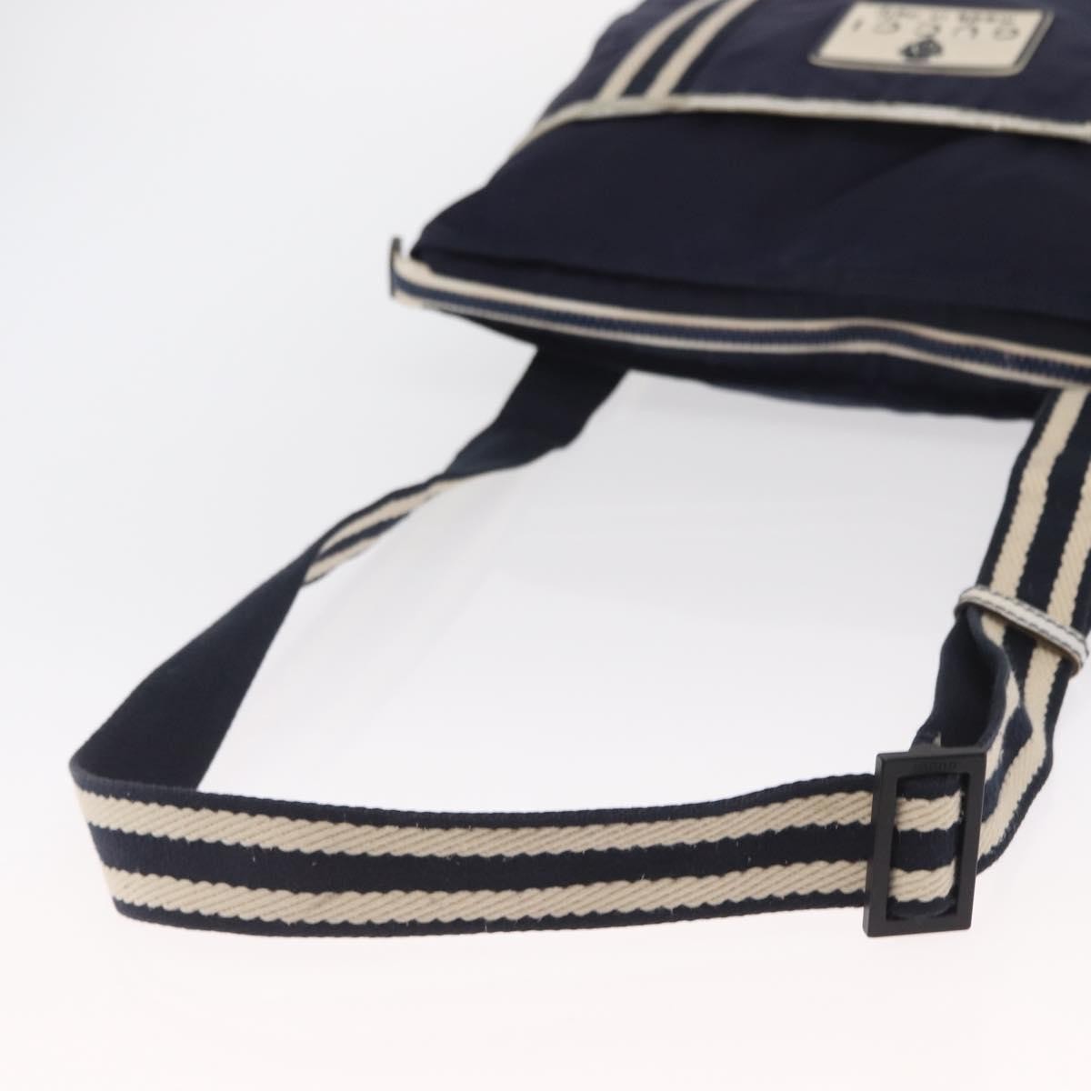 Gucci Vintage Shoulder Bag Nylon, Navy, Nylon, Shoulder Bag