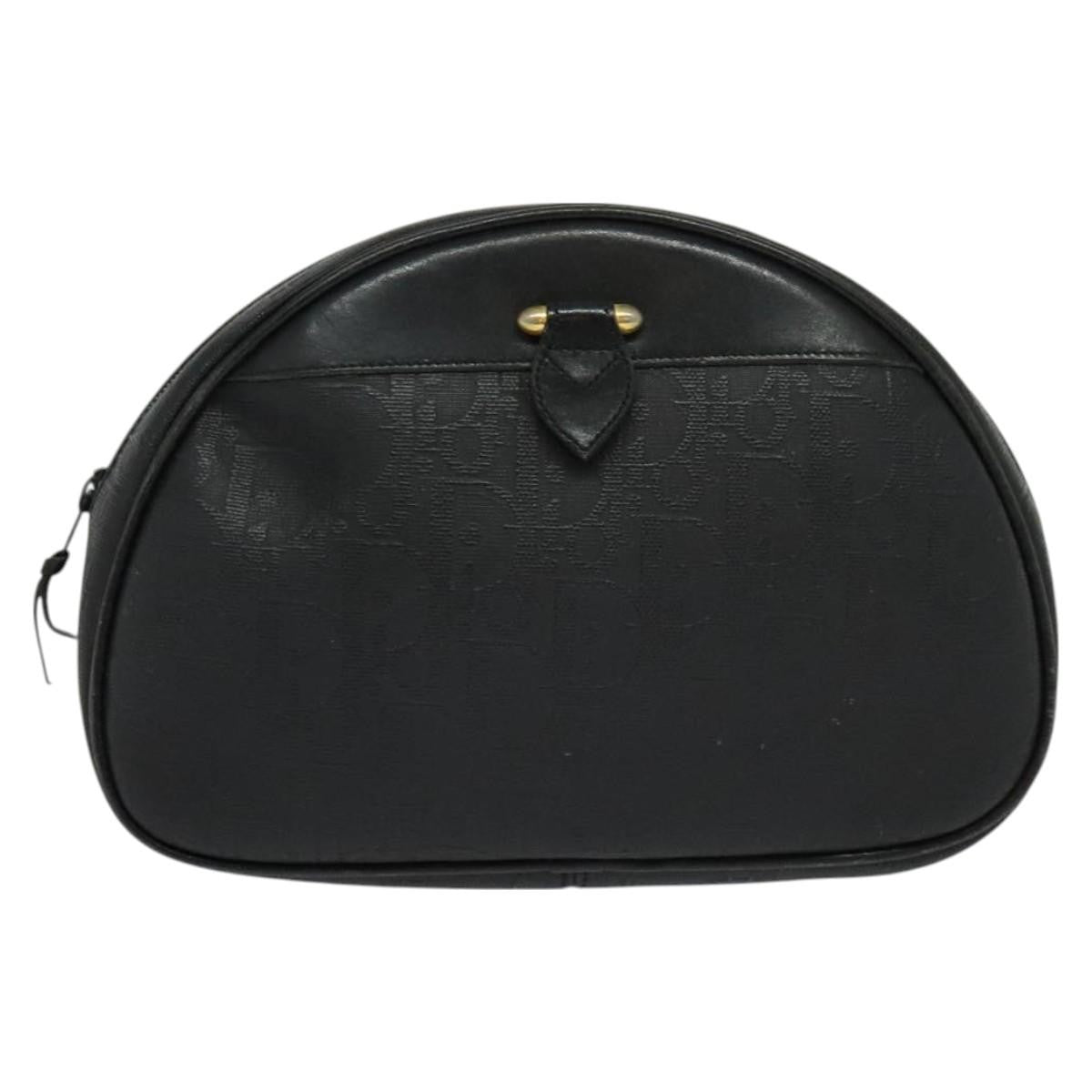 Christian Dior Vintage Trotter Pouch Canvas, BLACK, CANVAS, Clutche & pouche