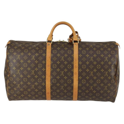 Louis Vuitton Keepall Bag Monogram Canvas, BROWN, CANVAS, Travel bag