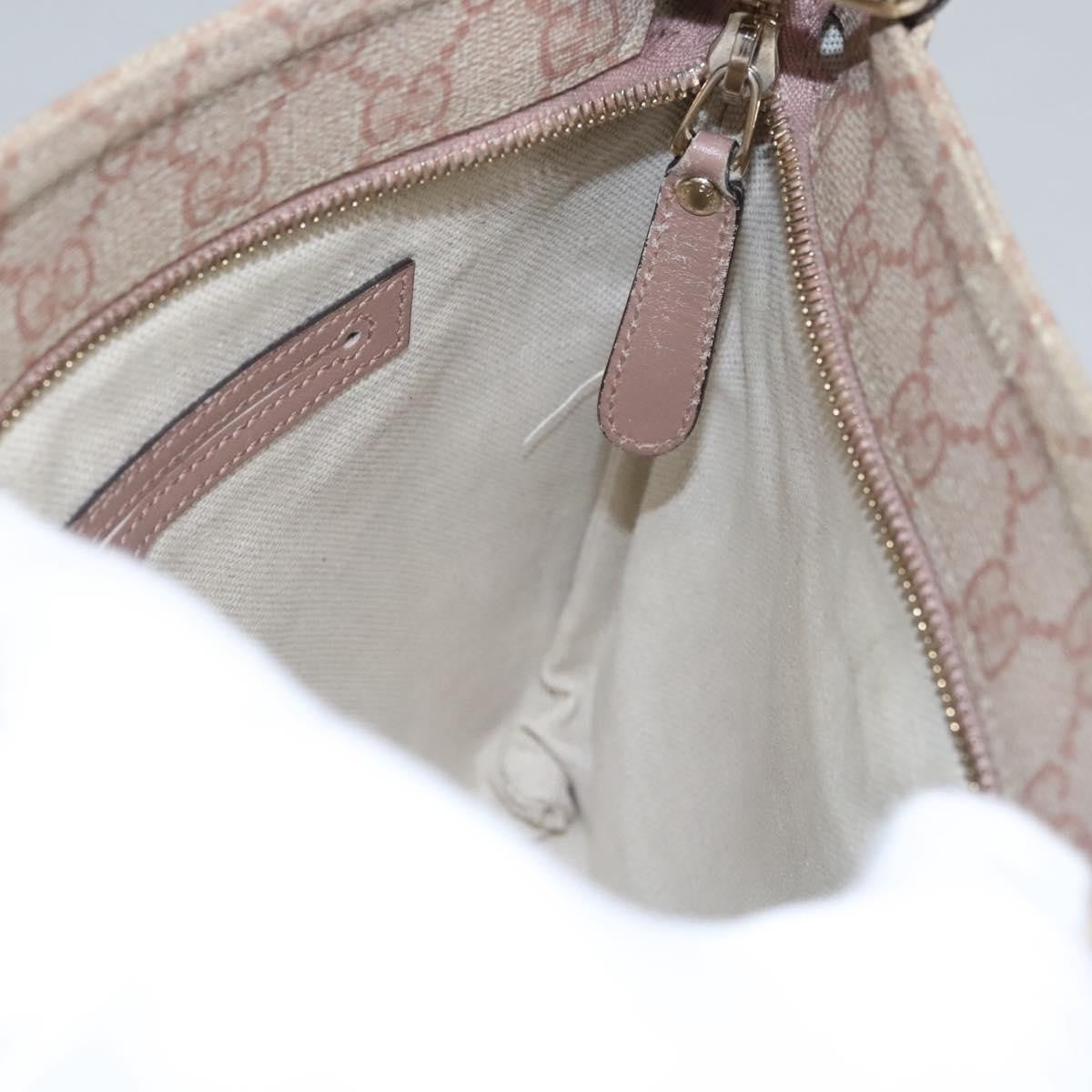 Gucci Front Zip Flat Messenger Bag GG Coated Canvas, BEIGE, CANVAS, Shoulder bag