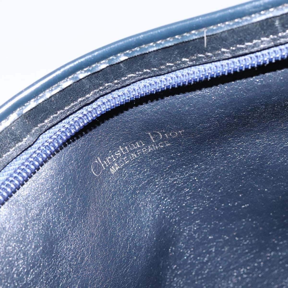 Christian Dior Vintage Trotter Shoulder Bag Canvas, NAVY, CANVAS, Shoulder bag