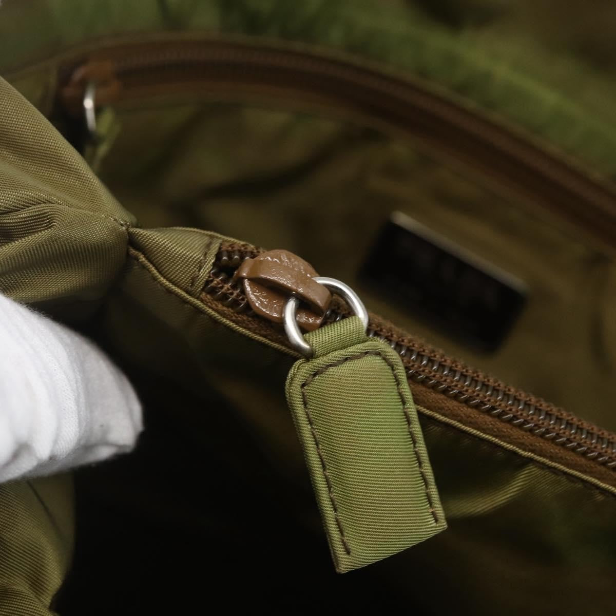 Prada Vintage Tote Tessuto, GREEN, NYLON, Tote bag