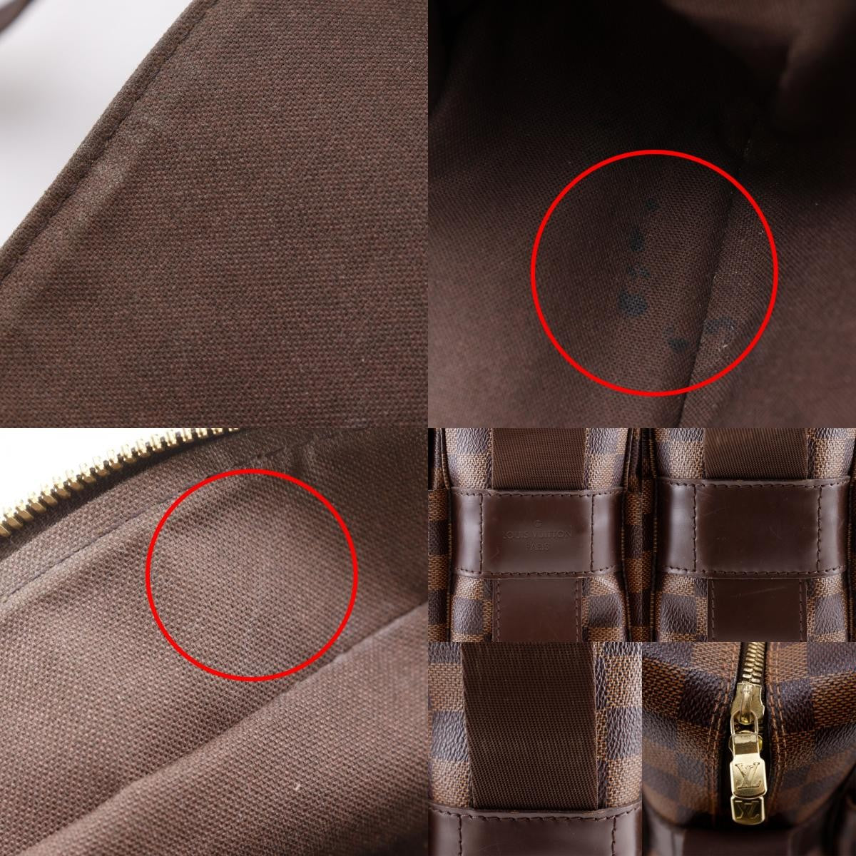 Louis Vuitton Naviglio Handbag Damier, BROWN, CANVAS, Shoulder bag