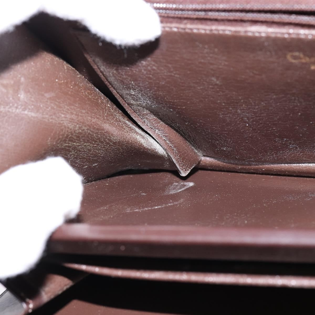 Christian Dior Flap Shoulder Bag Leather, BROWN, LEATHER, Shoulder bag