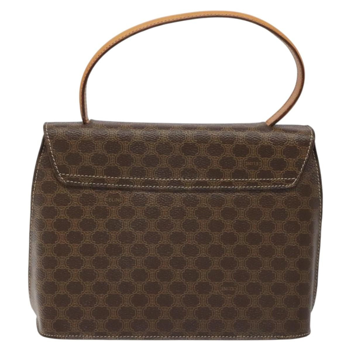 Celine Triomphe vintage handbag Macadam canvas, BROWN, CANVAS, Handbag