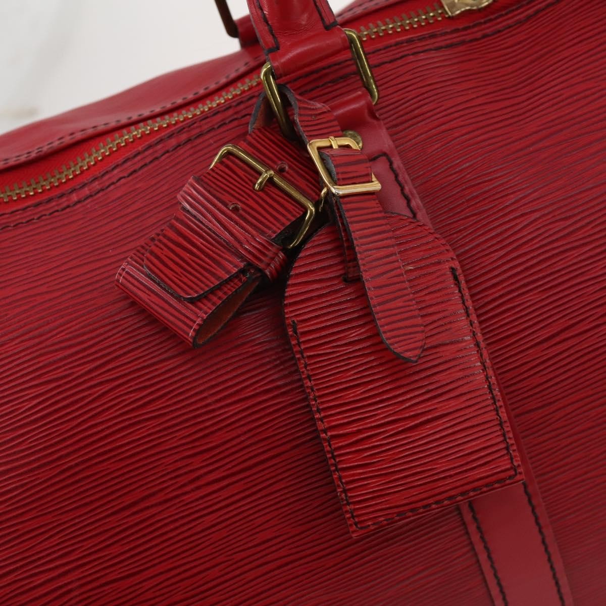 Louis Vuitton Keepall Bag Epi Leather, Red, Leather, Travel Bag