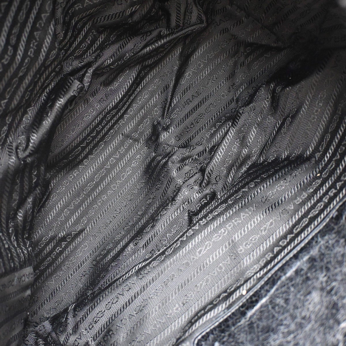 Prada Front Pocket Convertible Tote Leather, BLACK, LEATHER, Tote bag