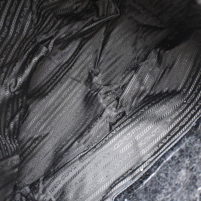 Prada Front Pocket Convertible Tote Leather, BLACK, LEATHER, Tote bag