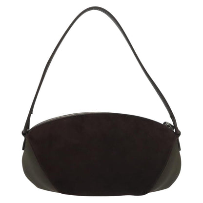 Salvatore Ferragamo Pochette Pony Hair, BROWN, SUEDE, Shoulder bag