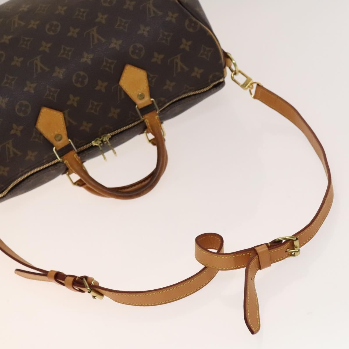 Louis Vuitton Speedy Bandouliere Bag Monogram Canvas, BROWN, CANVAS, Handbag