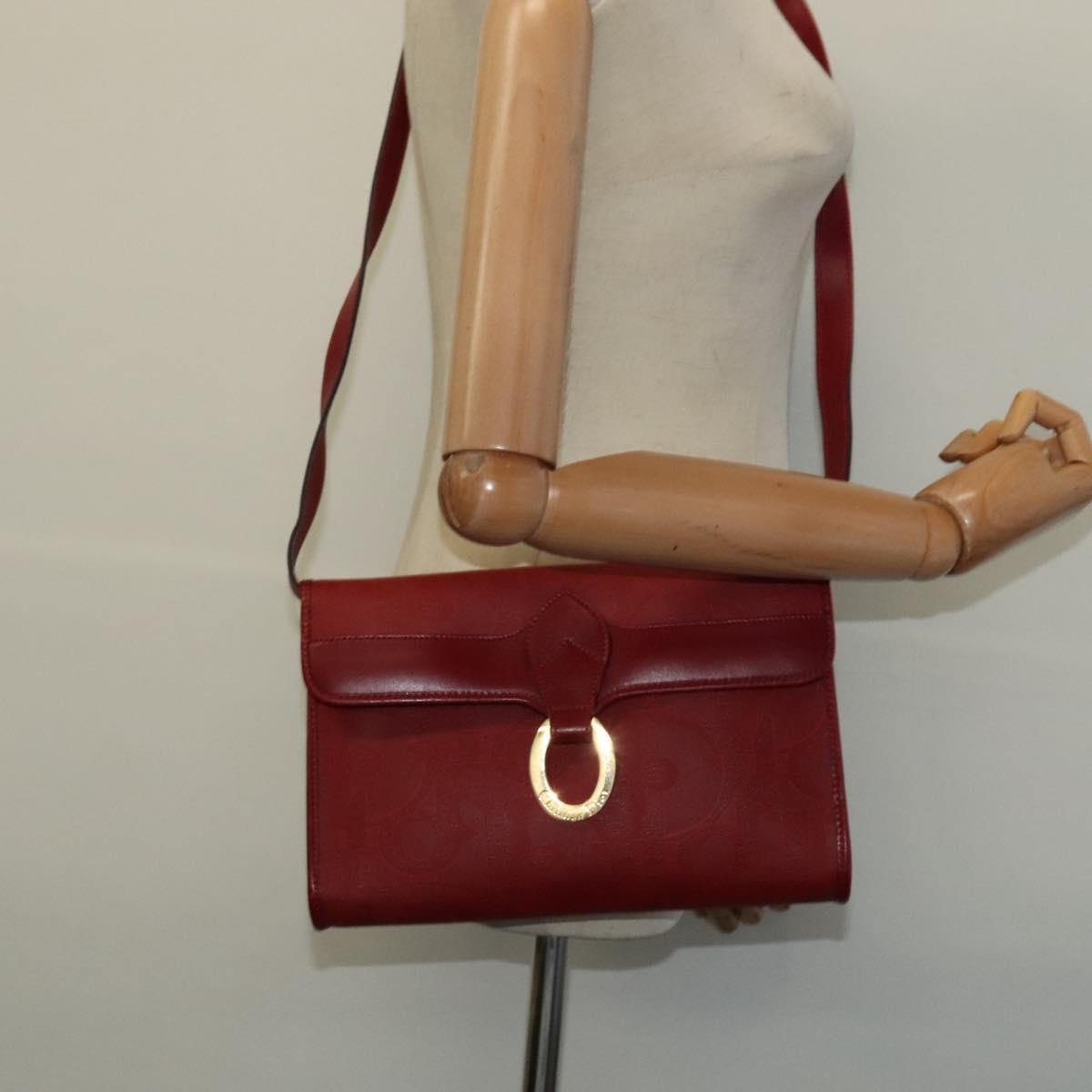 Christian Dior Vintage Trotter Shoulder Bag Canvas, RED, CANVAS, Shoulder bag