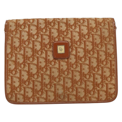 Christian Dior Vintage Trotter Shoulder Bag Canvas, BROWN, CANVAS, Shoulder bag