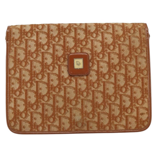 Christian Dior Vintage Trotter Shoulder Bag Canvas, BROWN, CANVAS, Shoulder bag