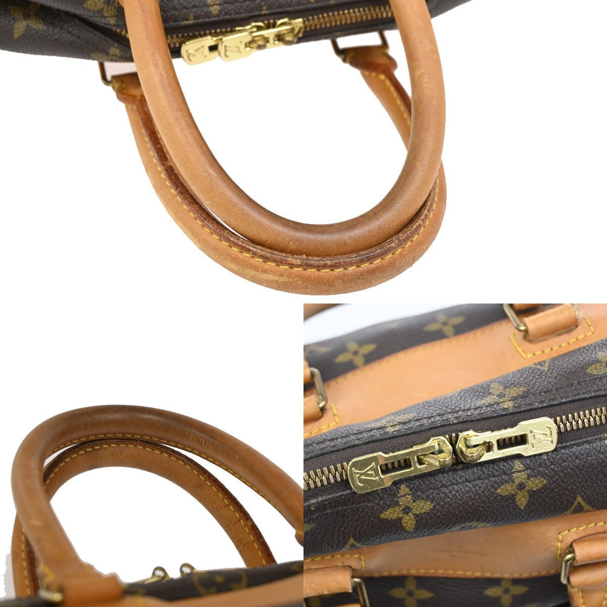 Louis Vuitton Deauville Handbag Monogram Canvas, BROWN, CANVAS, Handbag