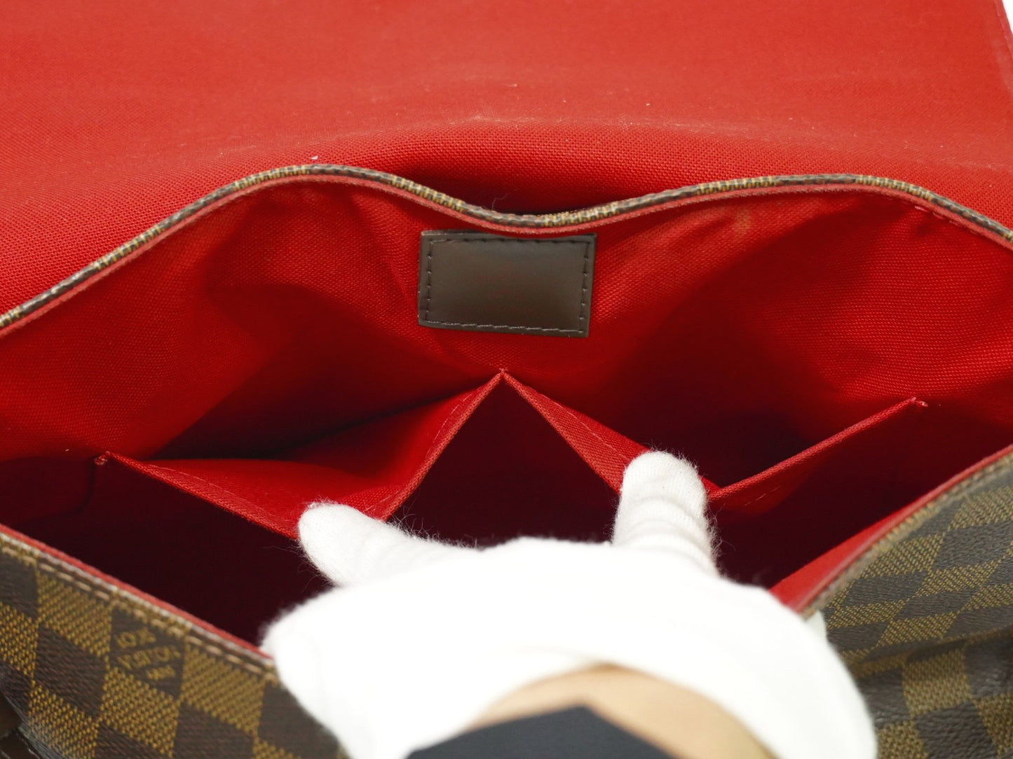 Louis Vuitton Besace Rosebery Handbag Damier, BROWN, CANVAS, Shoulder bag