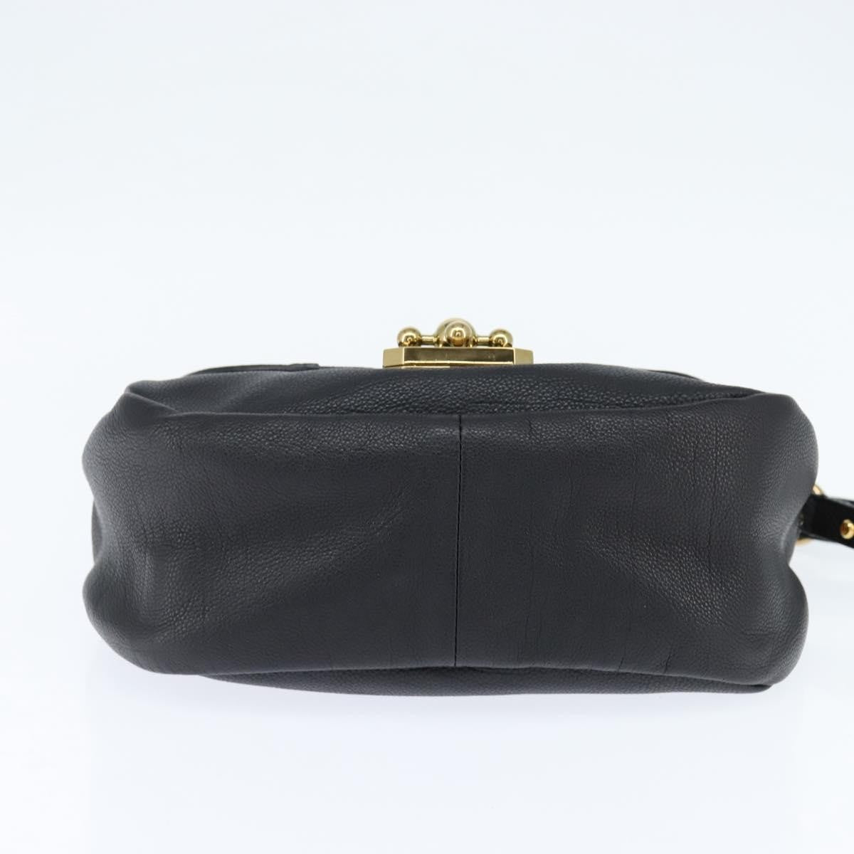 Chloe Elsie Crossbody Bag Leather, BLACK, LEATHER, Shoulder bag