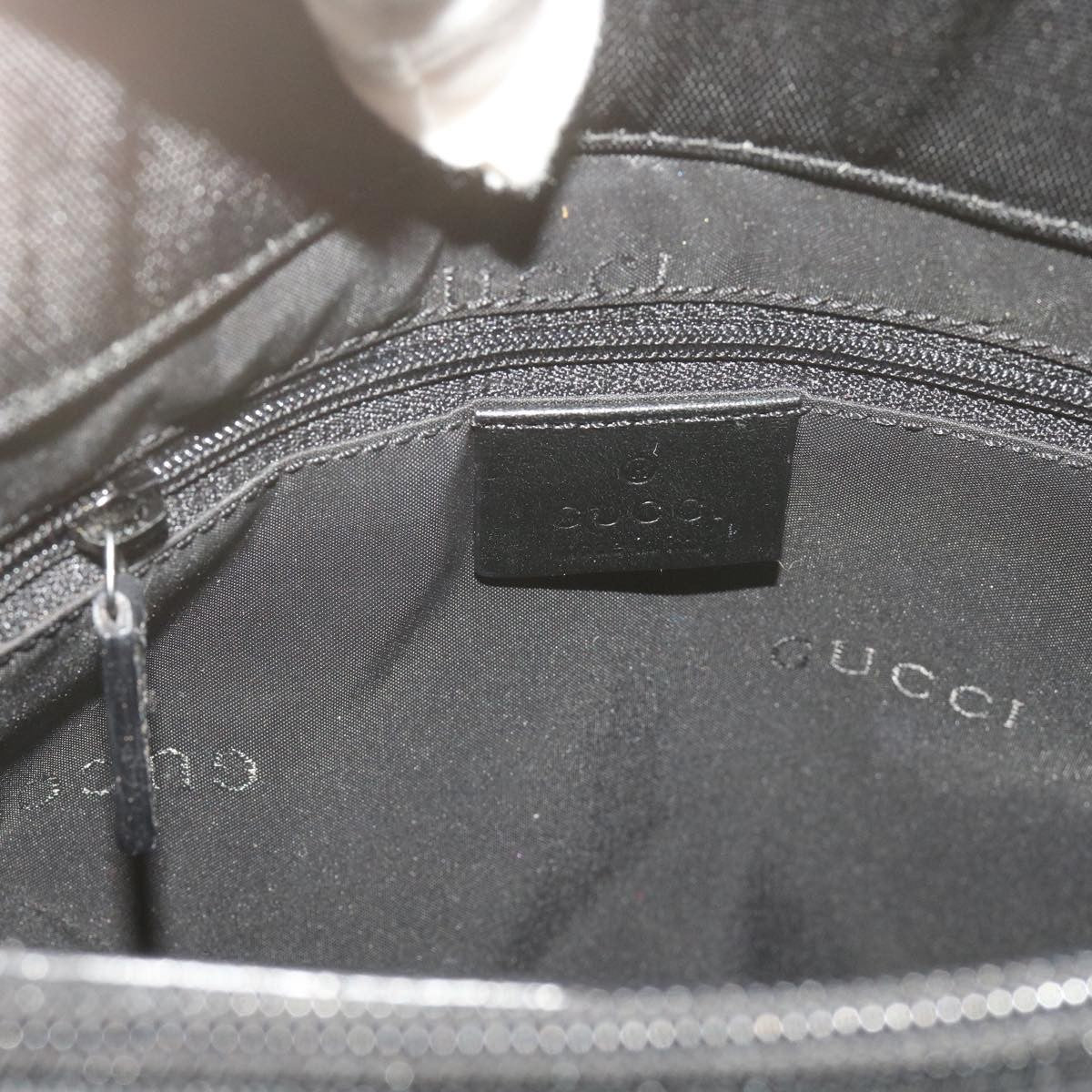 Gucci Bamboo Shopper Tote Canvas, BLACK, CANVAS, Tote bag