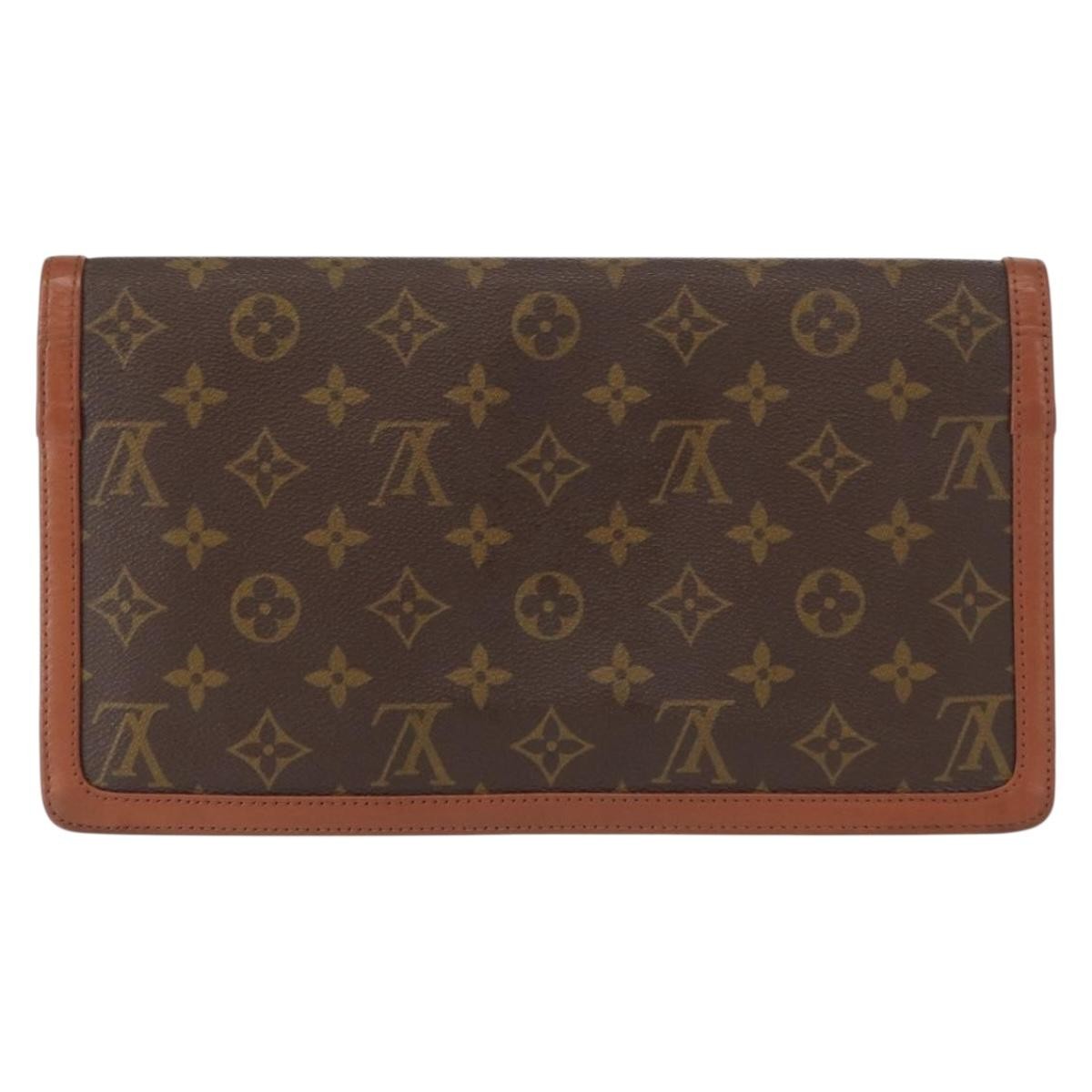 Louis Vuitton Dame Pochette Monogram Canvas, BROWN, CANVAS, Clutche & pouche