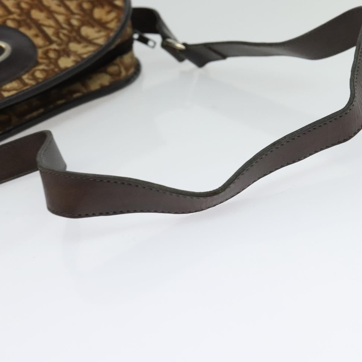 Christian Dior Vintage Trotter Shoulder Bag Canvas, BROWN, CANVAS, Shoulder bag