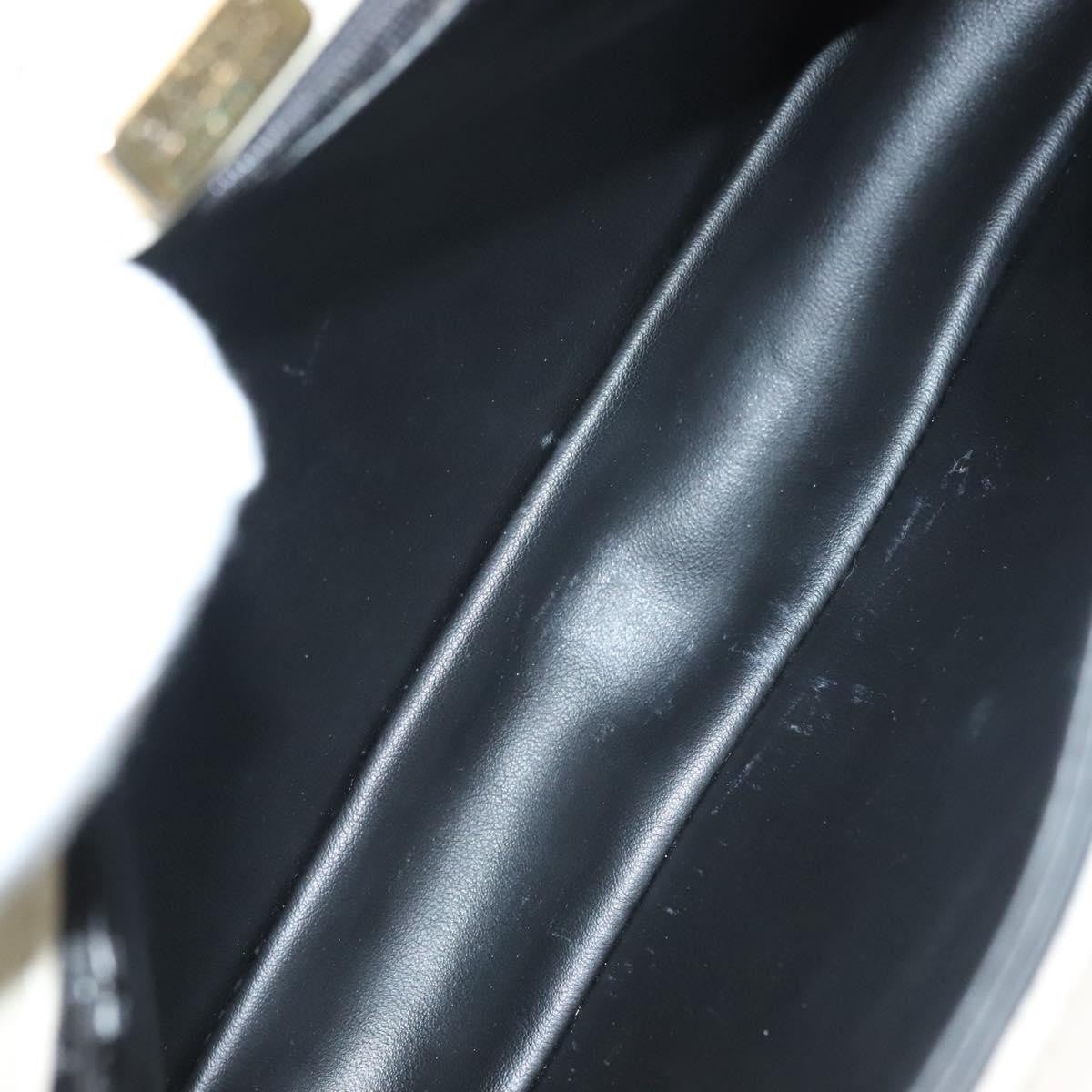 Bally Vintage Chain Shoulder Bag Quilted Leather, WHITE, LEATHER, Shoulder bag