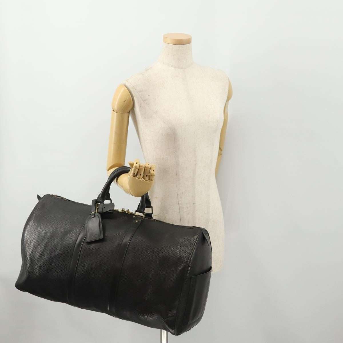 Louis Vuitton Keepall Bag Epi Leather, Black, Leather, Travel Bag