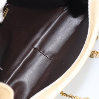 Bally Vintage Chain Shoulder Bag Quilted Leather, BEIGE, LEATHER, Shoulder bag