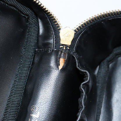 Chanel Vintage Cosmetic Case Leather, BLACK, LEATHER, Clutche & pouche