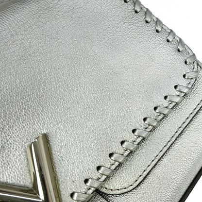 Louis Vuitton Very Chain Bag Whipstitch Leather, Silver, Leather, Handbag