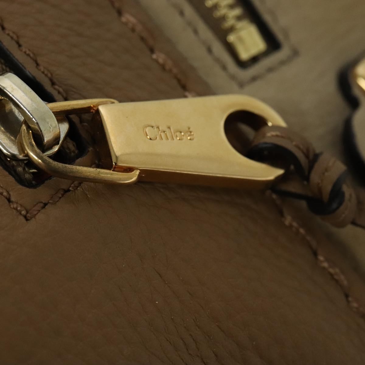 Chloe Angie Tote Leather, BROWN, LEATHER, Tote bag