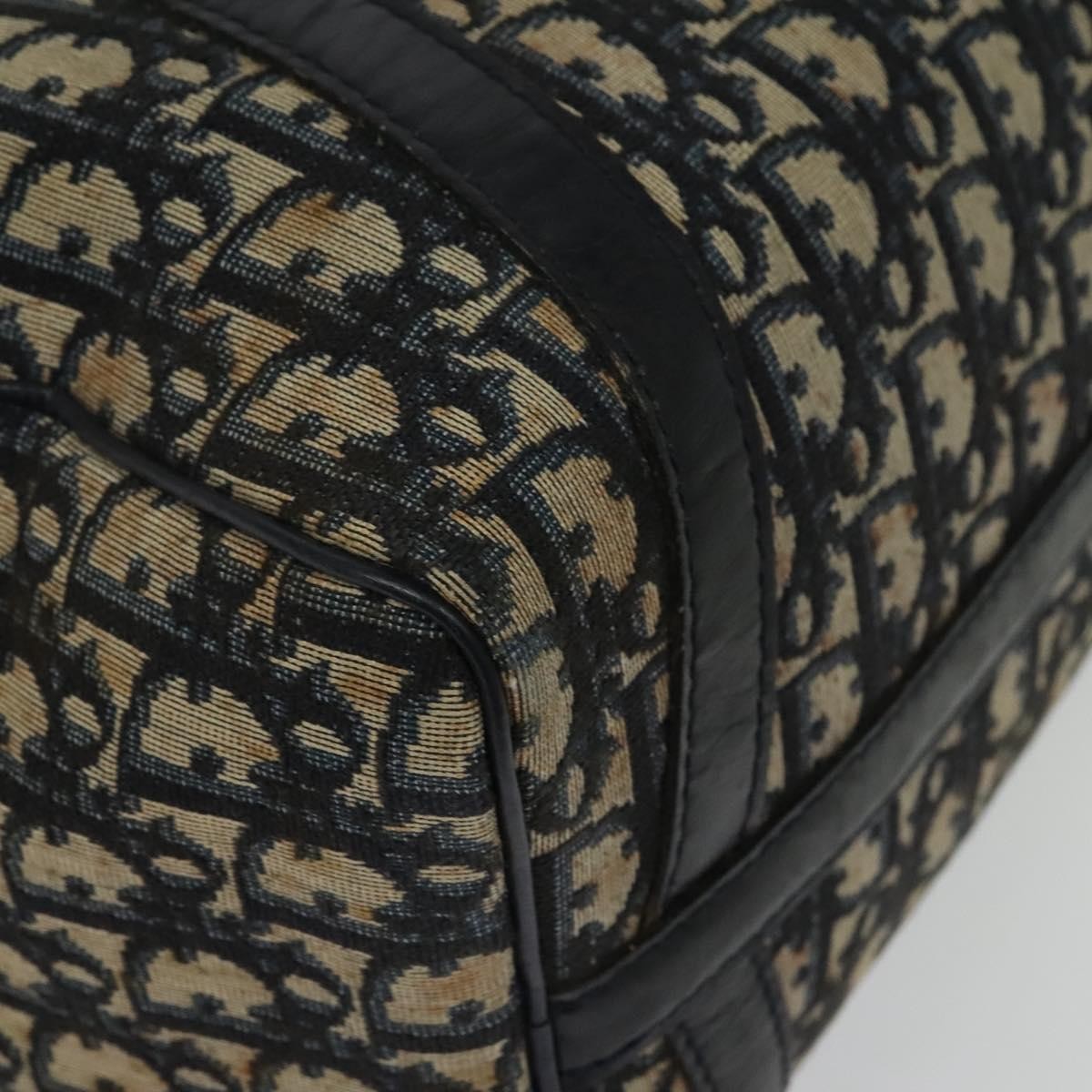 Christian Dior Vintage Trotter Boston Bag Diorissimo Canvas, NAVY, CANVAS, Handbag
