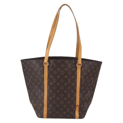 Louis Vuitton Shopping Sac Handbag Monogram Canvas, BROWN, CANVAS, Tote bag