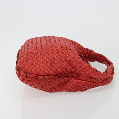 Bottega Veneta Intrecciato Shoulder bag Leather, Red, Leather, Shoulder Bag