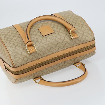 Celine Vintage Duffle Bag Macadam Coated Canvas, BEIGE, CANVAS, Travel bag