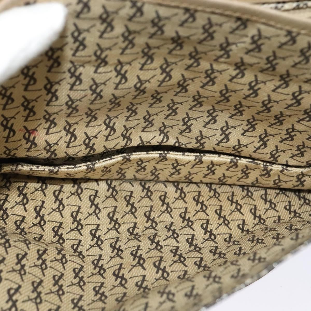 Saint Laurent Buckle Flap Crossbody Bag Canvas, BEIGE, CANVAS, Shoulder bag