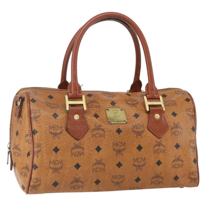 MCM Visetos logogramme Handbag Canvas and Leather, BROWN, CANVAS, Travel bag