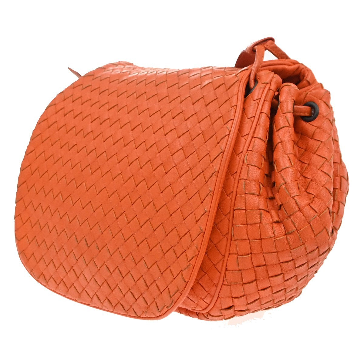 Bottega Veneta Intrecciato Shoulder bag Leather, Orange, Leather, Handbag