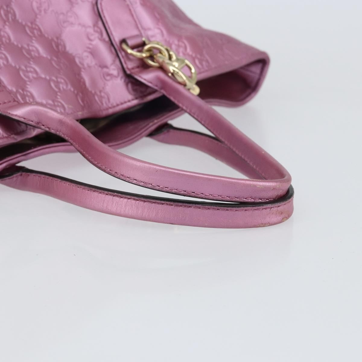 Gucci Heart Bit Open Tote Guccissima Leather, PINK, LEATHER, Tote bag
