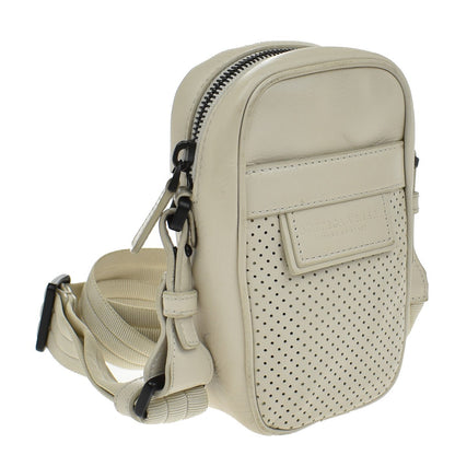 Bottega Veneta Leggero Waist Bag Perforated Leather, WHITE, LEATHER, Travel bag