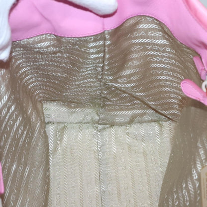 Prada Bow Tote Tessuto with Leather, PINK, NYLON, Tote bag