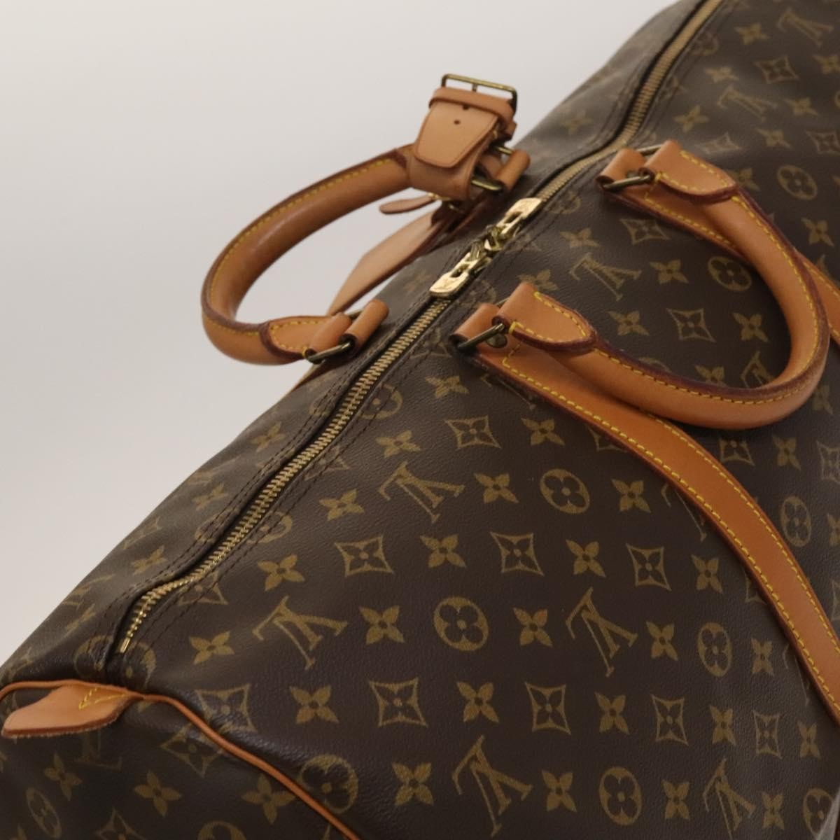 Louis Vuitton Keepall Bag Monogram Canvas, BROWN, CANVAS, Travel bag