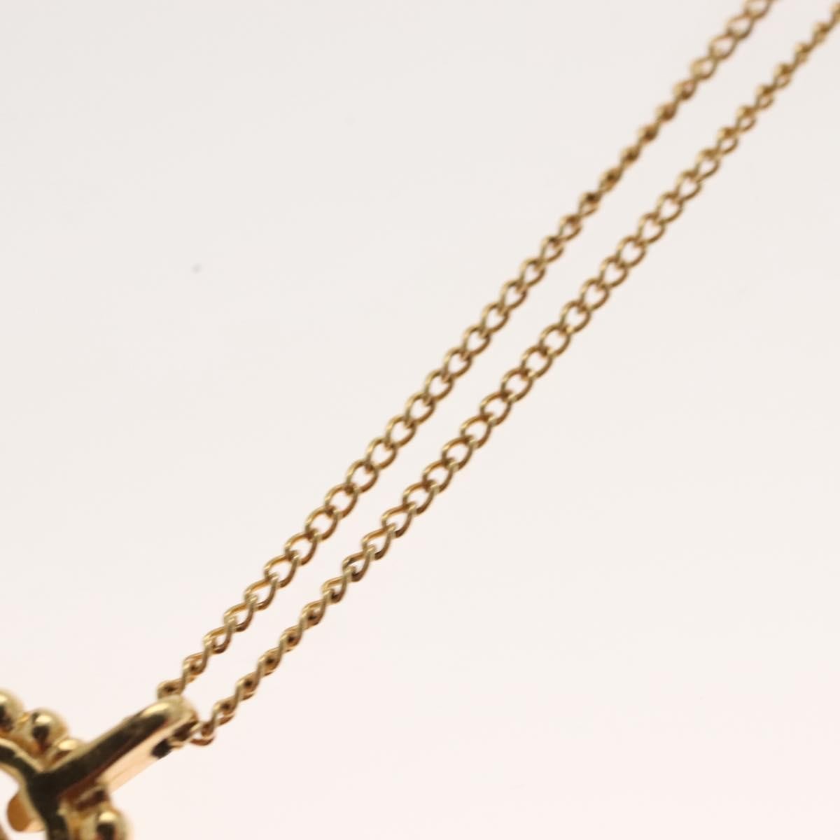 Christian Dior CD Round Pendant Necklace Metal, GOLD, METAL, Necklace