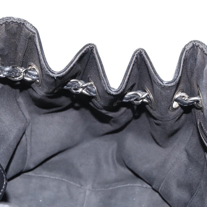 Chanel Vintage CC Charm Tote Chevron Canvas, BLACK, CANVAS, Tote bag