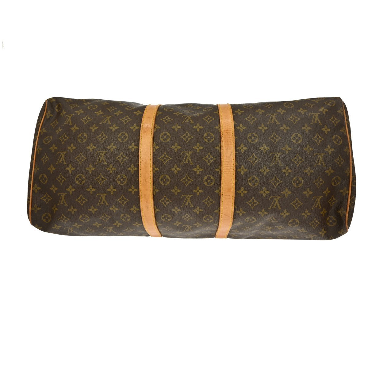Louis Vuitton Keepall Bag Monogram Canvas, BROWN, CANVAS, Travel bag