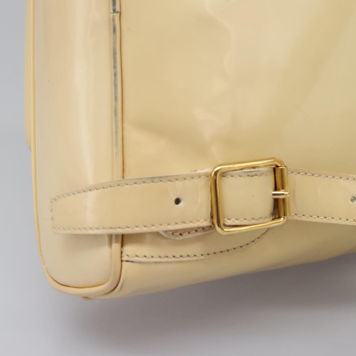 Gucci Vintage Bamboo Backpack Patent, BEIGE, PATENT_LEATHER, Backpack