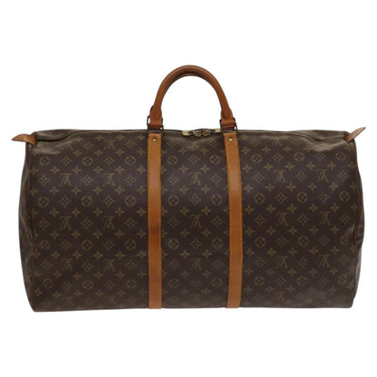 Louis Vuitton Keepall Bag Monogram Canvas, BROWN, CANVAS, Travel bag