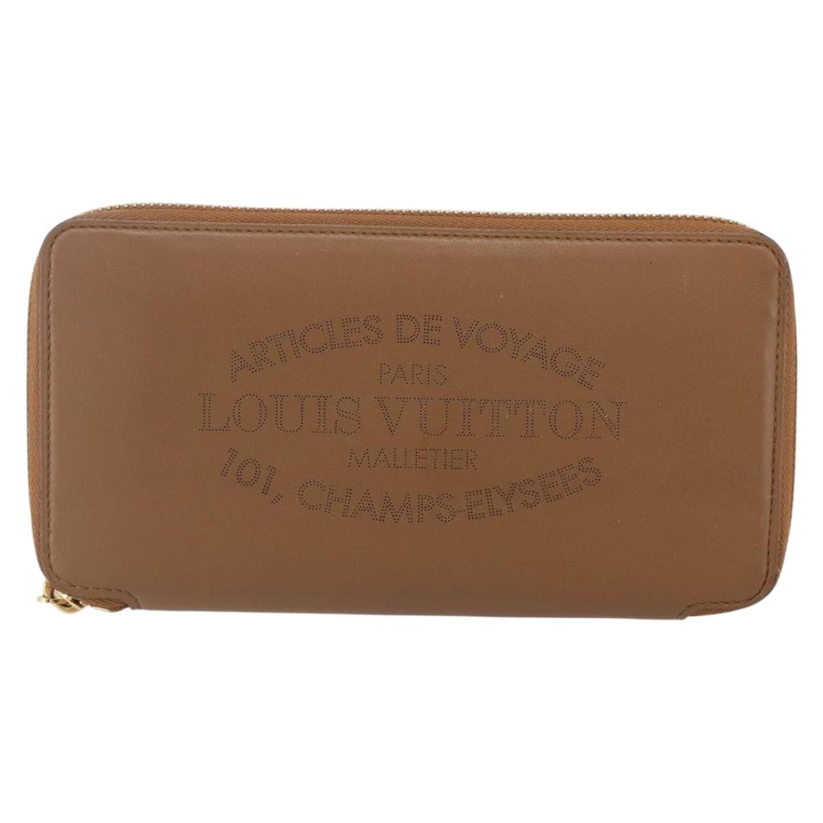 Louis Vuitton Zippy wallet Leather, BROWN, LEATHER, Wallets